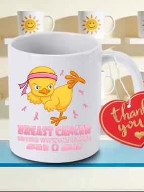 Tweety Bird Breast Cancer Awareness Mug